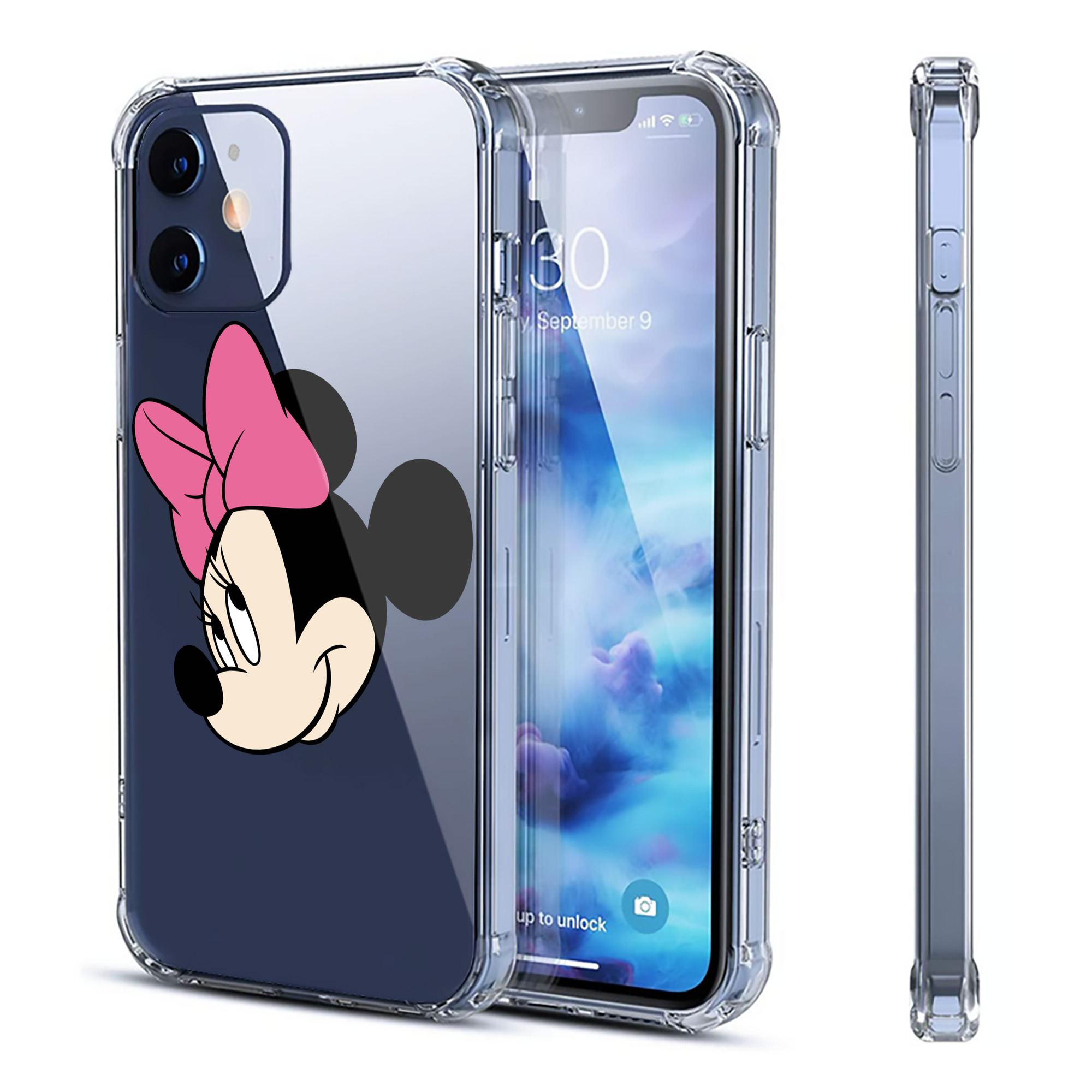 （画像用） ミッキーマウス Mickey Mouse 【iPhone 12シリーズ対応】透明スマホケース（クリアソフトケース）